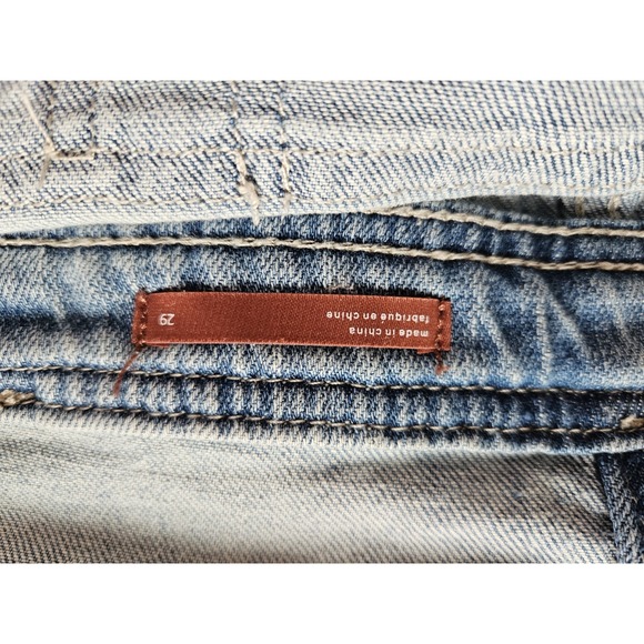 Anthropologie Pilcro Womens Blue Denim Overalls, Painter, Raw Hem, Boho, Sz. 29 - Picture 11 of 14